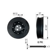 TVD1060A Řemenice, klikový hřídel FleetRunner™ Micro-V® Kit GATES