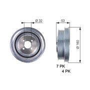 TVD1079 Řemenice, klikový hřídel FleetRunner™ Micro-V® Kit GATES