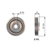 TVD1090 Řemenice, klikový hřídel FleetRunner™ Micro-V® Kit GATES