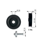 TVD1127A Řemenice, klikový hřídel FleetRunner™ Micro-V® Kit GATES