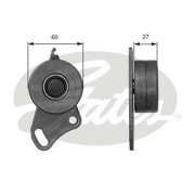 T41003 Napínací kladka, ozubený řemen PowerGrip® GATES