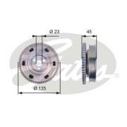 TVD1069 Řemenice, klikový hřídel DriveAlign® GATES