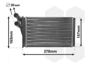 03006097 radiátor topení [235*154*42]  (ŠKODA, VW) 03006097 VAN WEZEL