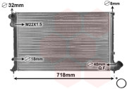 09002107 -8/00 chladič 1.8i 8V (+AUT+AC), 1.8i 16V (+AUT+AC), 2.0i 16V (+AUT+AC) [640*398*34] 09002107 VAN WEZEL