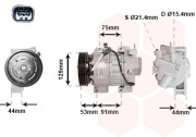 1300K335 kompresor klimatizace 2.5i 16V 1300K335 VAN WEZEL