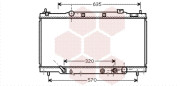 25002166 chladič 2.0i 16V (+AUT±AC) [400*698*16] 25002166 VAN WEZEL