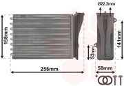 40006413 radiátor topení 1.2i, 1.6i [200*157*42] 40006413 VAN WEZEL