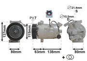 4300K491 kompresor klimatizace 1.4i, 1.4TCe, 2.0DCi 4300K491 VAN WEZEL