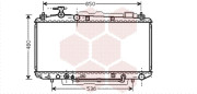 53002300 chladič 1.8i 16V (+AUT±AC) [375*738*16] 53002300 VAN WEZEL