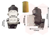 58013721 chladič oleje s pouzdrem olejového filtru 1.6 TDi, 2.0 TDi 58013721 VAN WEZEL