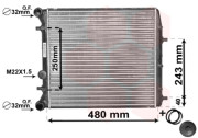 76002005 chladič 1.0, 1.4, 1.9SDi [430*415*26] (ŠKODA, VW) 76002005 VAN WEZEL