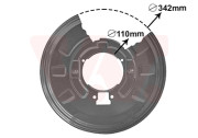 0649373 prachový štít zadního brzdového kotouče (vnitřní/vnější průměr 110/342 mm) L 0649373 VAN WEZEL