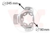 3742371 prachový štít předního brzdového kotouče L=P 3742371 VAN WEZEL