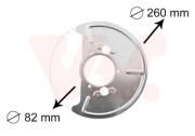 5870372 85- prachový štít předního brzdového kotouče P 5870372 VAN WEZEL