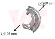 5880371 prachový štít předního brzdového kotouče (průměr= 239 mm) L 5880371 VAN WEZEL