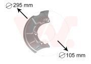 5888372 prachový štít předního brzdového kotouče P 5888372 VAN WEZEL