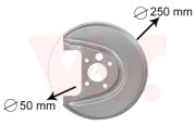 5888374 prachový štít zadního brzdového kotouče (kotoučové brzdy) P 5888374 VAN WEZEL