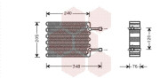 1800V022 výparník klimatizace 1.3i 8V, 1.4i 16V, 1.7i 16V, (±AUT) [210*200*76] 1800V022 VAN WEZEL