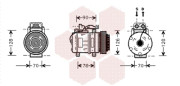 3000K275 Kompresor, klimatizace VAN WEZEL