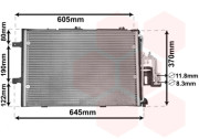 37005307 -7/03 chladič klimatizace 1.0i 12V, 1.2i 16V , 1.4i 16V , 1.8i  [540*380*16] 37005307 VAN WEZEL