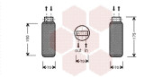 3700D288 sušič klimatizace 1.6i (±A), 1.6i 16V (±A), 1.8i 16V (±A), 2.0i 16V (±A), 2.5i 24V (±A), 2.0Di 16V (±A) 3700D288 VAN WEZEL