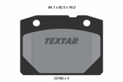2016603 Sada brzdových destiček, kotoučová brzda TEXTAR