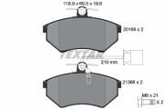2016805 Sada brzdových destiček, kotoučová brzda epad TEXTAR