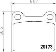 2017301 Sada brzdových destiček, kotoučová brzda TEXTAR