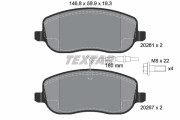 2026101 Sada brzdových destiček, kotoučová brzda epad TEXTAR