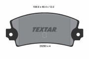 2029301 Sada brzdových destiček, kotoučová brzda TEXTAR