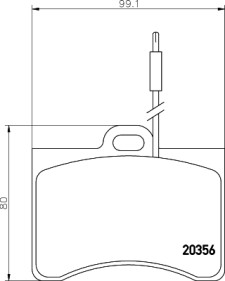 2035604 Sada brzdových destiček, kotoučová brzda TEXTAR