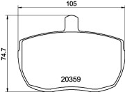 2035905 Sada brzdových destiček, kotoučová brzda TEXTAR