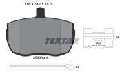 2035908 Sada brzdových destiček, kotoučová brzda TEXTAR