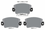 2048802 Sada brzdových destiček, kotoučová brzda TEXTAR