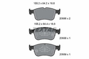 2055601 Sada brzdových destiček, kotoučová brzda epad TEXTAR