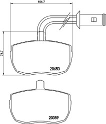 2065302 Sada brzdových destiček, kotoučová brzda TEXTAR