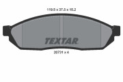 2073101 Sada brzdových destiček, kotoučová brzda TEXTAR