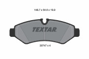 2074701 Sada brzdových destiček, kotoučová brzda epad TEXTAR