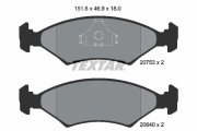 2075303 Sada brzdových destiček, kotoučová brzda TEXTAR