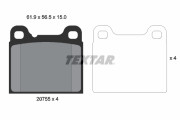 2075506 Sada brzdových destiček, kotoučová brzda TEXTAR