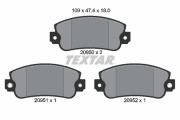 2095006 Sada brzdových destiček, kotoučová brzda TEXTAR