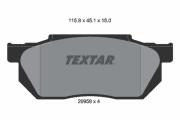 2095901 Sada brzdových destiček, kotoučová brzda TEXTAR