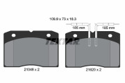 2104801 Sada brzdových destiček, kotoučová brzda TEXTAR