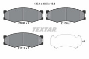 2109902 Sada brzdových destiček, kotoučová brzda TEXTAR