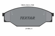 2115801 Sada brzdových destiček, kotoučová brzda TEXTAR