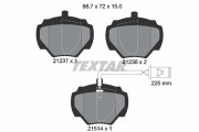 2123701 Sada brzdových destiček, kotoučová brzda TEXTAR