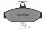 2126601 Sada brzdových destiček, kotoučová brzda TEXTAR