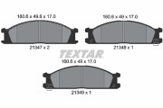 2134702 Sada brzdových destiček, kotoučová brzda TEXTAR