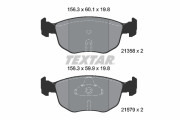 2135803 Sada brzdových destiček, kotoučová brzda TEXTAR