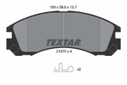 2137001 Sada brzdových destiček, kotoučová brzda TEXTAR